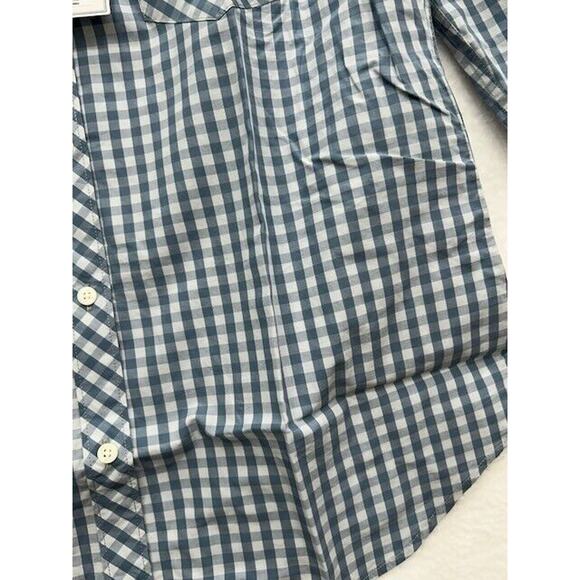UNTUCKit Crispo Button Down Shirt Long Sleeve Gingham Blue White Size 8 NEW - Picture 3 of 7